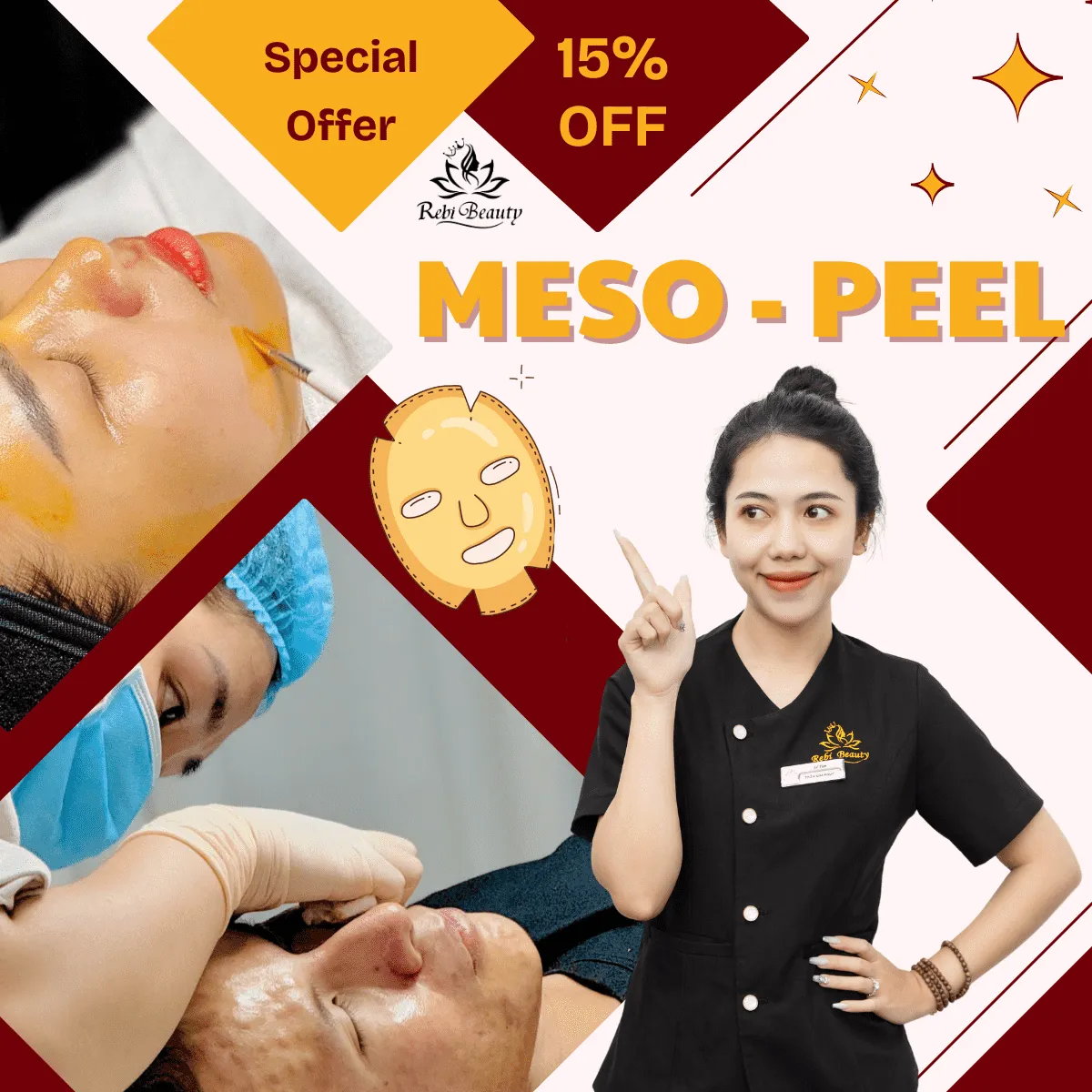 Baner rebi beauty trên điện thoại
