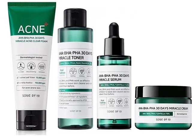 Các thành phần chính AHA BHA PHA trong serum trị mụn Some By Mi