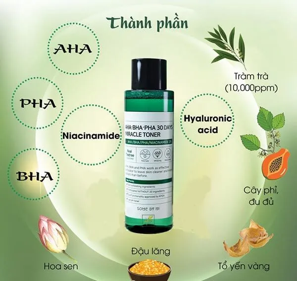 Toner Some By Mi 30 Days Miracle giải quyết vấn đề mụn